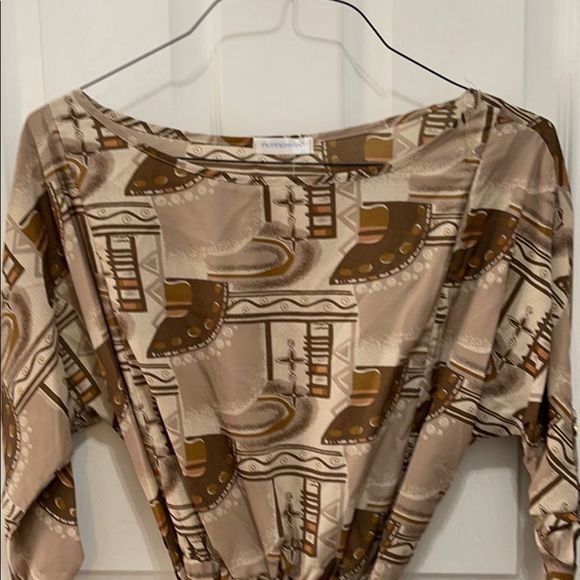 𝅺PEPPERMINT dress brown mini NWTS - Picture 9 of 9